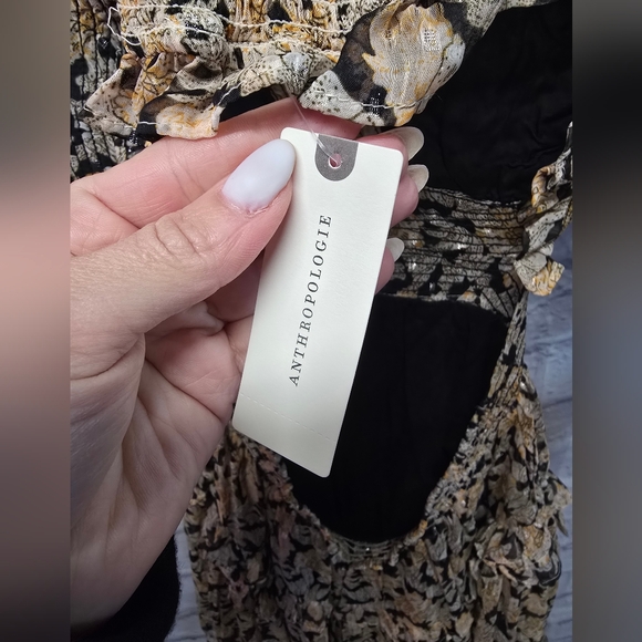 NWT $178 Anthropologie V-Neck Ruffle Cutout Dress (Size Small - Picture 9 of 14